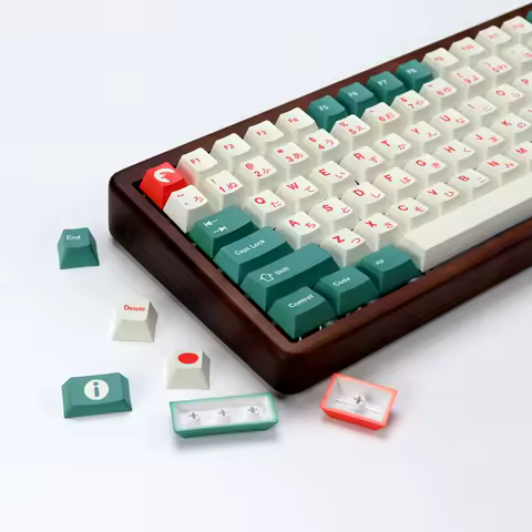 KBDiy Clone Retro GMK Kaiju Keycap Japanese PBT Cherry Profile ISO Keycaps Custom For 60 aula F87 Pro Mechanical Keyboard Gamer
