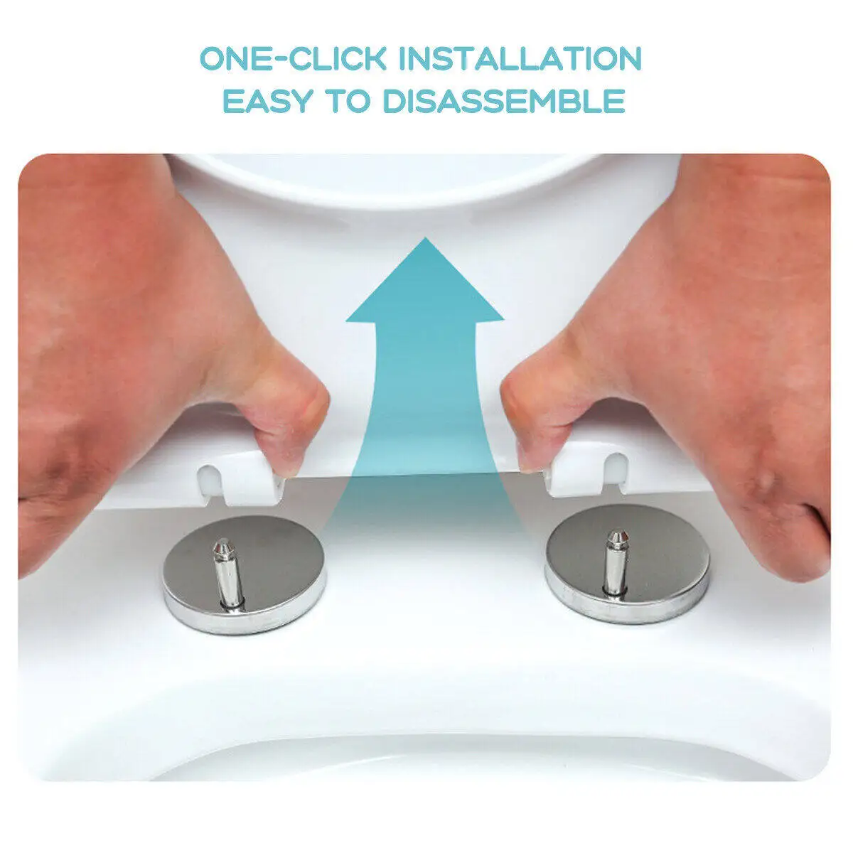 Toilet Lid Cover for WC, Easy to Clean, Square Shape, Soft Close, Heavy Duty