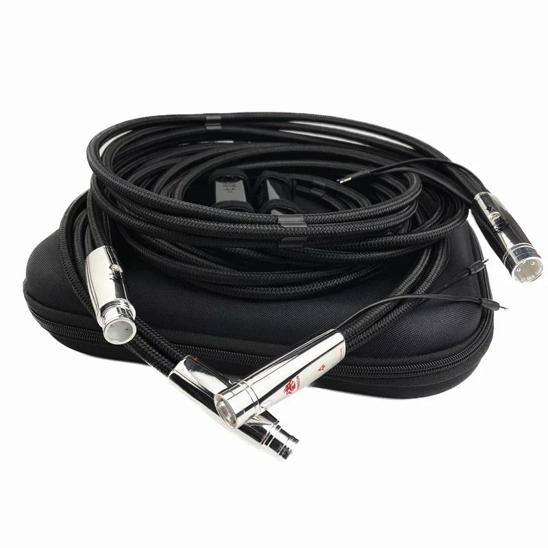 Audiophile Dragon XLR Balanced Cable PSS Pure Silver HiFi Audio Interconnect Line with Noise-Dissipation System