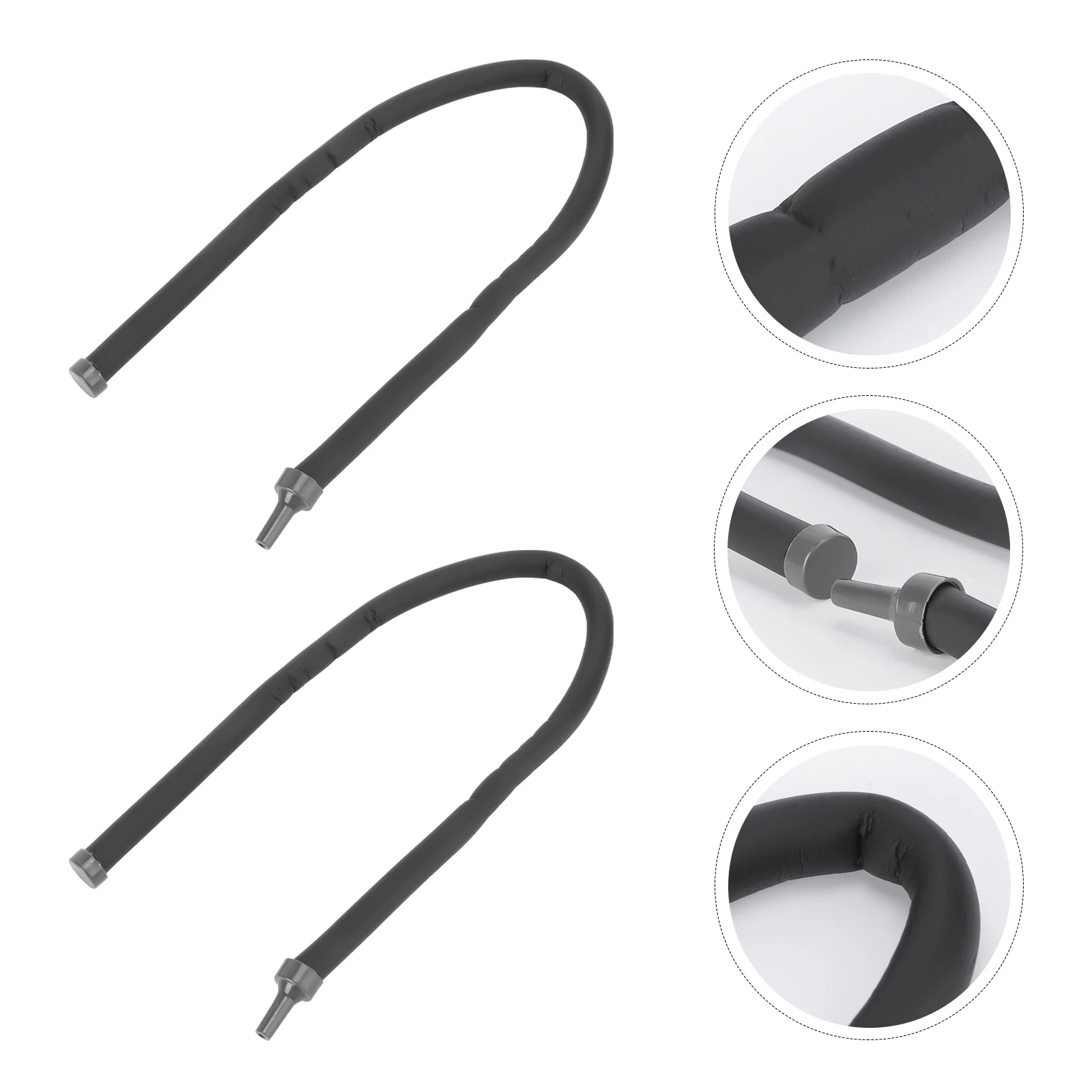 

2 Pcs Fish Tank Oxygen Pump Strip The Bubble Supplies Accessory Black Air Flexible Tube