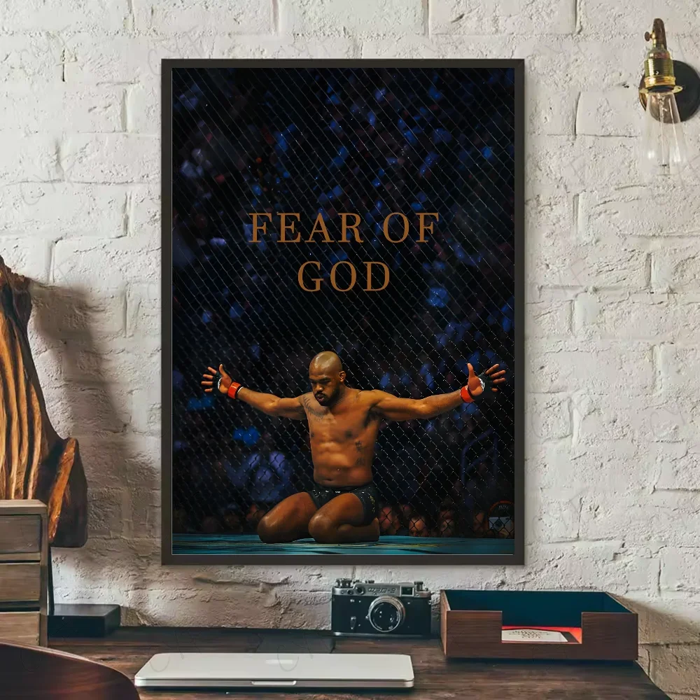 MMA الملاكم جون جونز ملصق الفن جدار غرفة المعيشة المنزلي غرفة نوم بار الديكور الجمالي قماش اللوحة ديكور الغرفة الجمالية