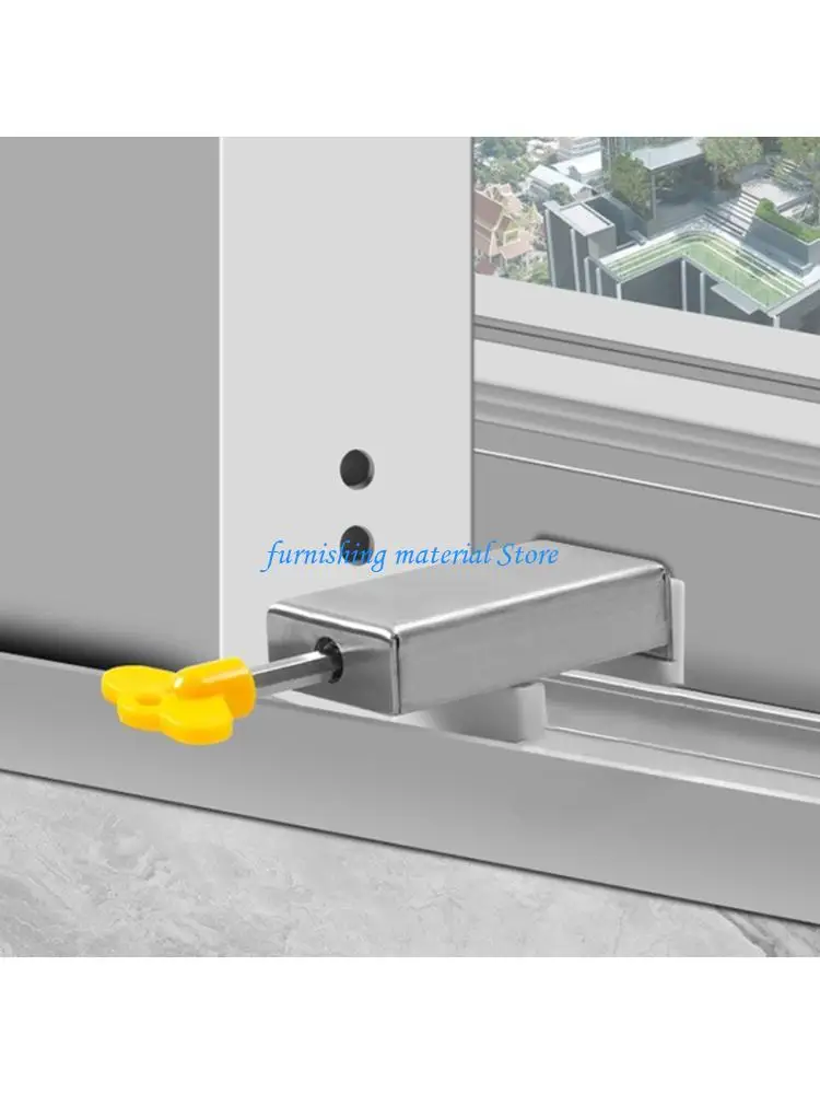 

Y5GD Window Restrictor Lock Aluminum Alloys Single/Double Hole Mounting Window Lock