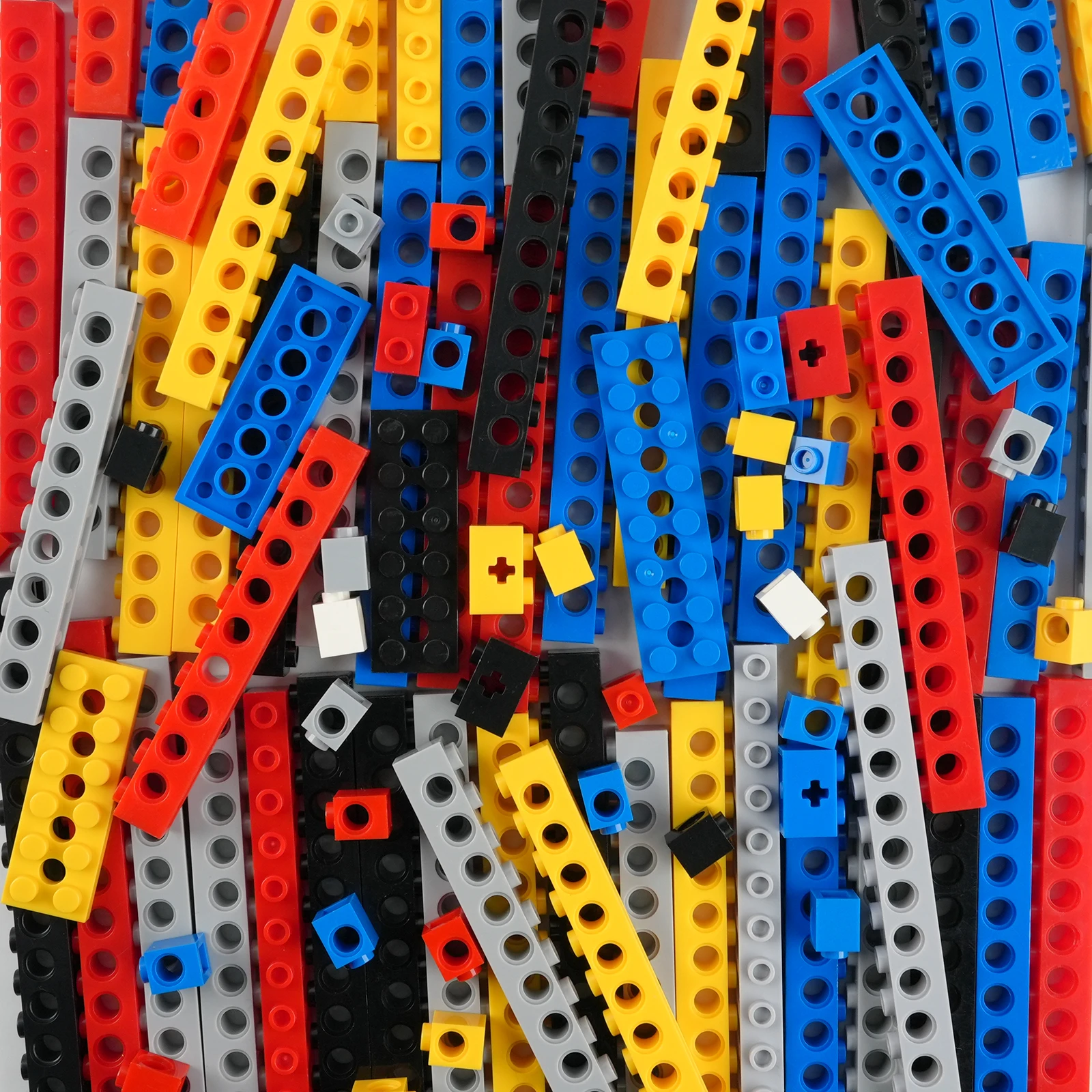 Technical Building Block MOC Combination Studded Long Beam with Hole Thick Bricks Compatible 3703 32018 3895 2730 3894 3701 3700