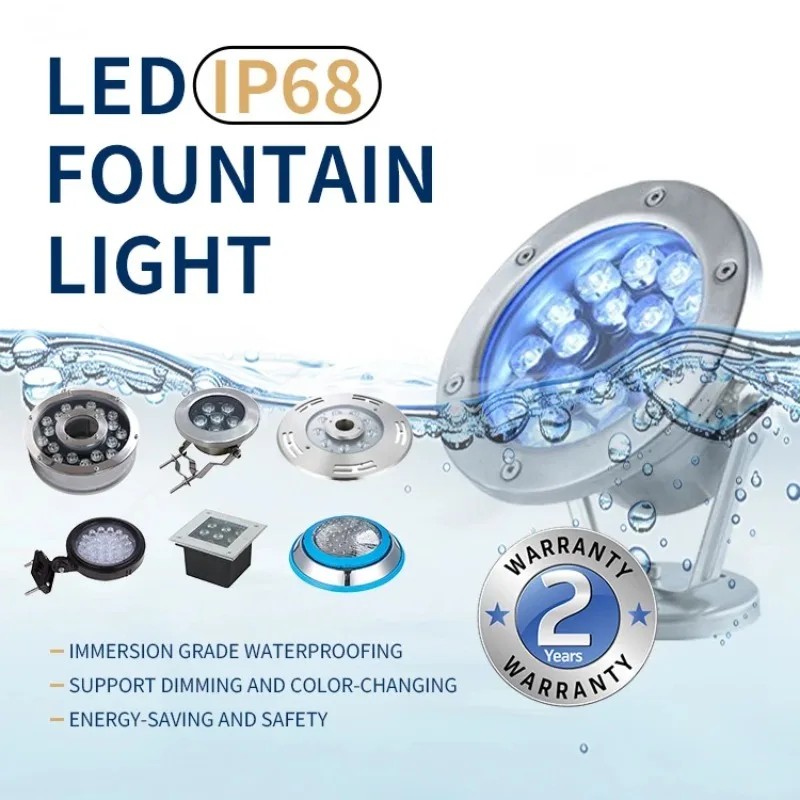 High-quality Ip68 Rgb Customized Power Underwater Donut Pond Ring Light DMX Dancing Fountain Light
