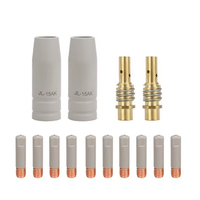 14Pcs 15AK New Coating Protection Nozzle 0.8/1.0/1.2MM Non-stick Welding Slag European Airless Gas Protection Protective Sleeve