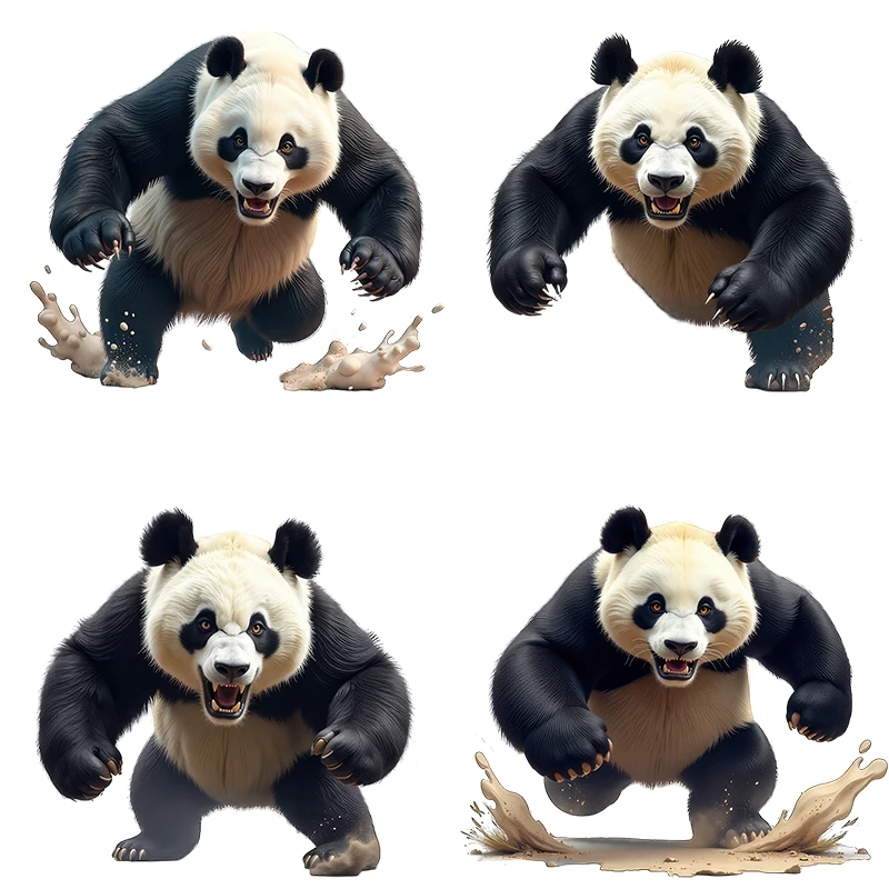 Three Ratels CG165 Wild Giant Panda Cartoon Animal Wall Stickers for Home Decoration IPAD decals Luggage Stickers