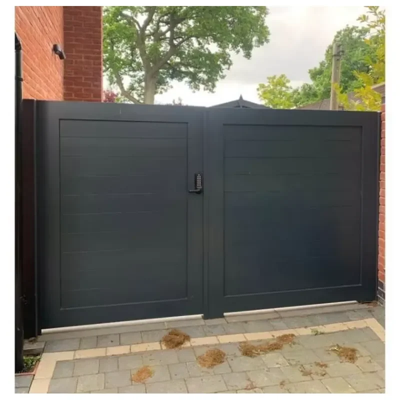 Latest Automatic Sliding Aluminium Alloy Double Swing Driveway Gates for Villas