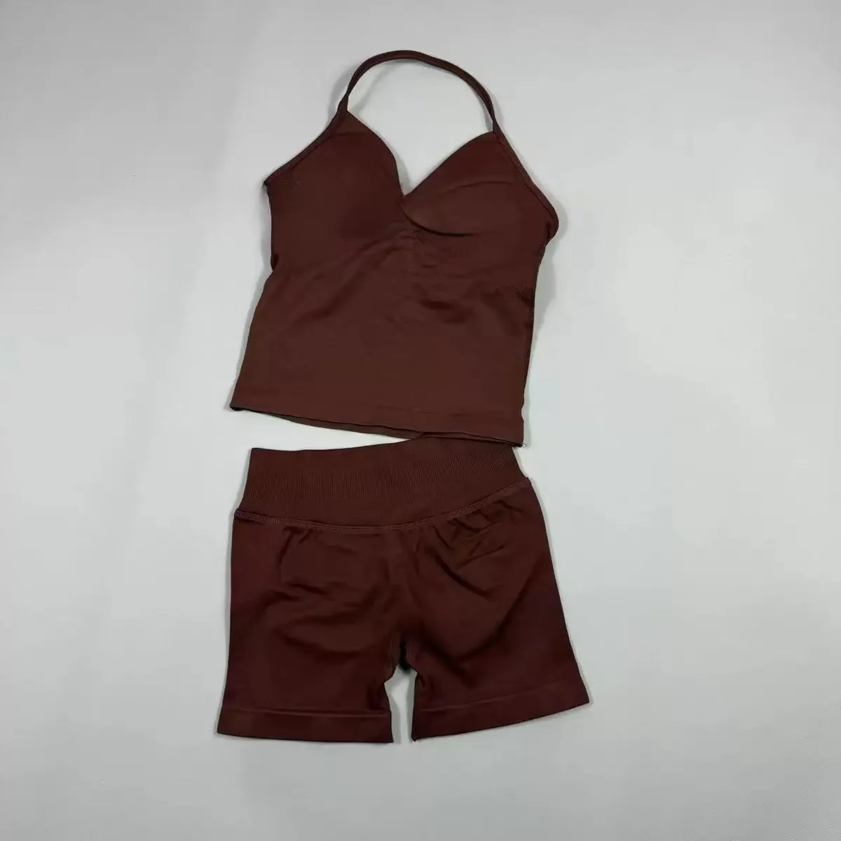 

Спортивный комплект, женские топы с открытой спиной, бесшовные шорты с высокой талией, спортивный костюм, одежда для фитнеса, спортивная одежда, комплекты для тренировок