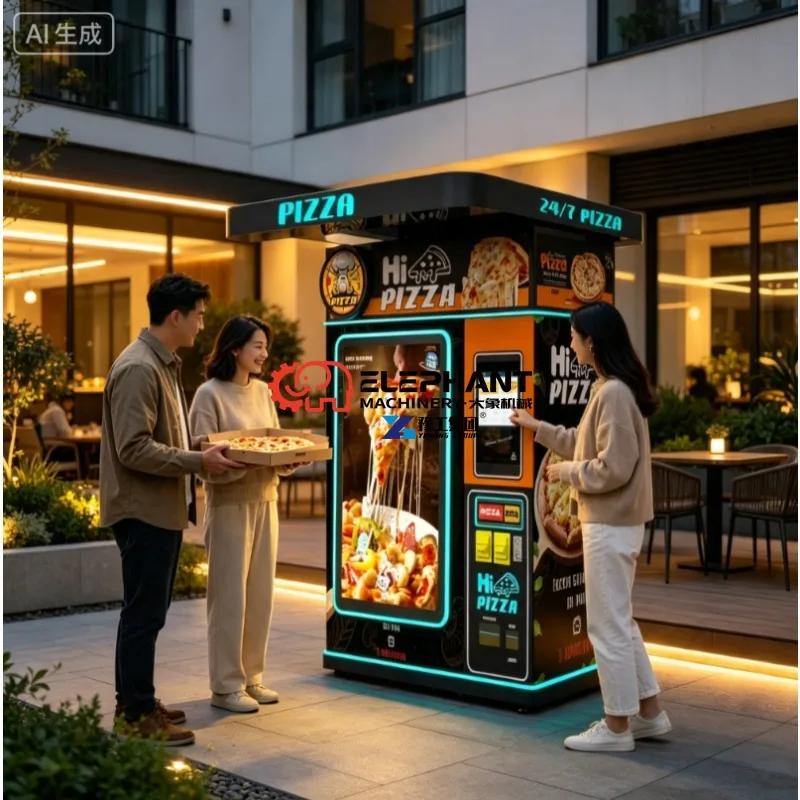 Hot Sale 24‑Hour Pepperoni Pizza Combo Vending Machine, Built‑in Credit Card Reader for Commercial Retail Business