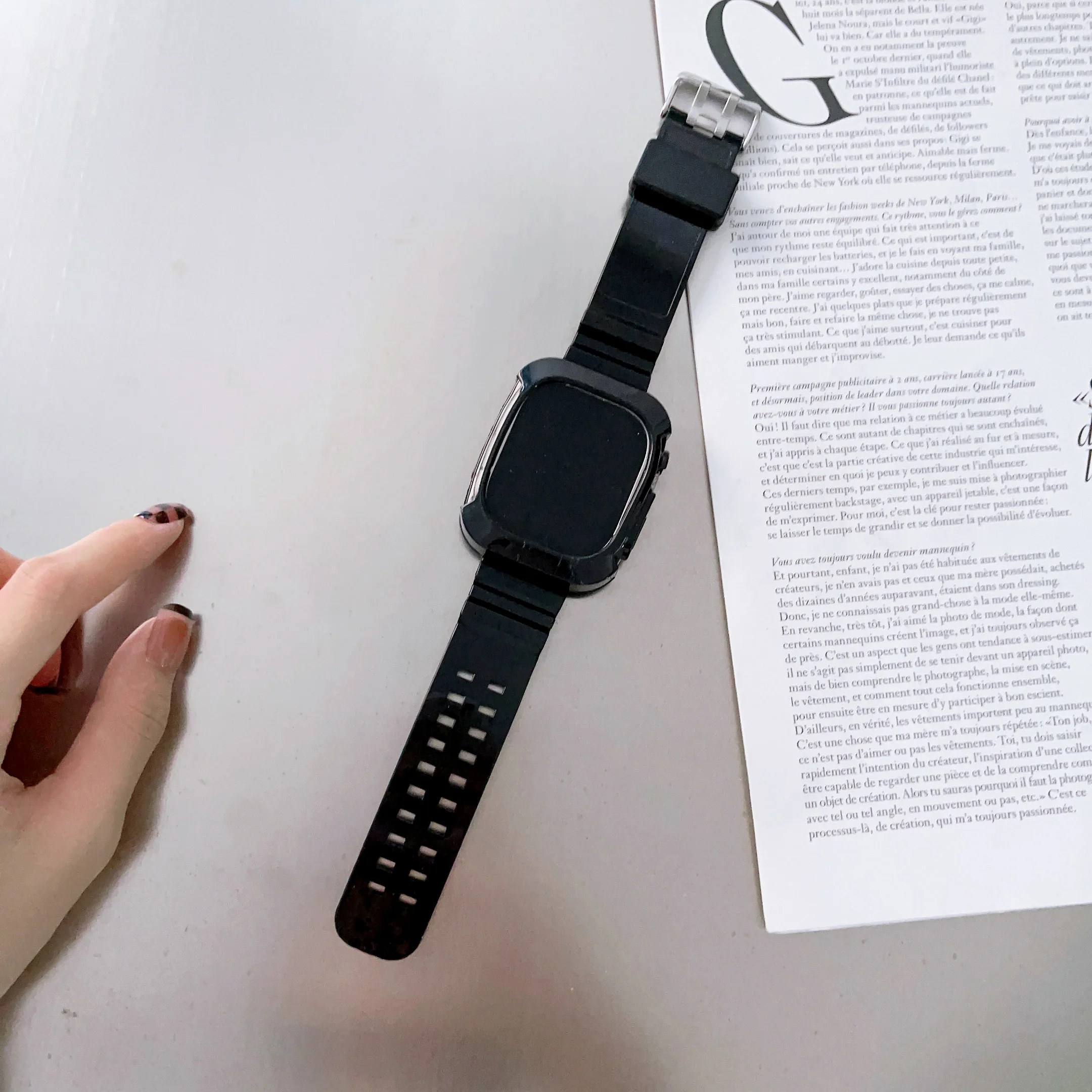 สายนาฬิกา TPU ใสสำหรับ Apple iWatch series10 46มม. SE3 42มม. Ultra3 49มม. สายนาฬิกา Apple 10 46มม. ใส