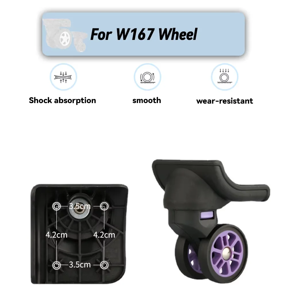 

Suitable For W167 Universal Wheel Replacement Suitcase Rotating Smooth Silent Shock Absorbing Wheel Accessories Wear-resistant