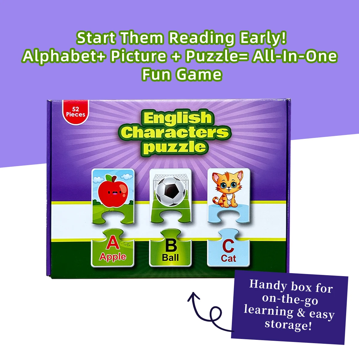 Alphabet Matching Puzzle Cards Toddlers A-Z With Vivid Pictures 52 Pieces Educational Flashcards For Preschool English Learning view 5