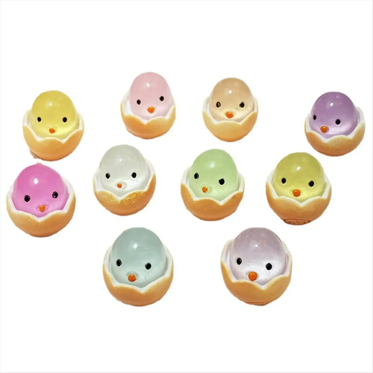 AA83 100PCS Mini Chick Mini Resin Chick Miniature Figurines Glow Miniature Chick Figurines Tiny Chick