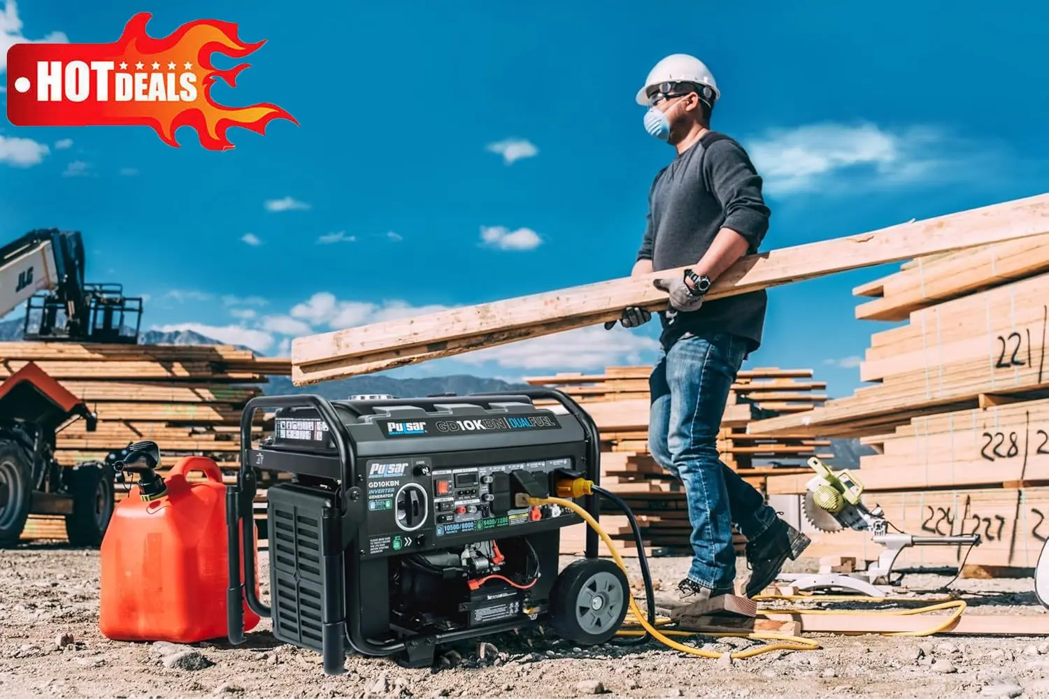 

2025NEW 10500W Dual Fuel Portable Inverter Generator for Residential and Camping Use GD10KBN