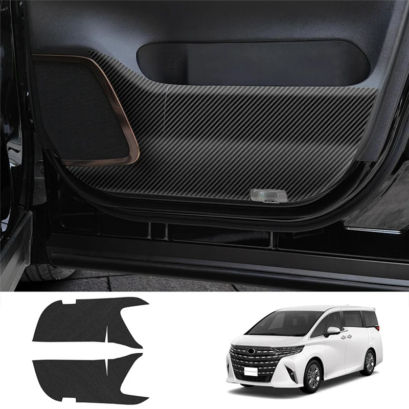 

Для Toyota Alphard 40 серии, мягкое углеродное волокно, передняя дверь автомобиля, противоударная панель, декоративная наклейка, автомобильные аксессуары, запчасти-A14