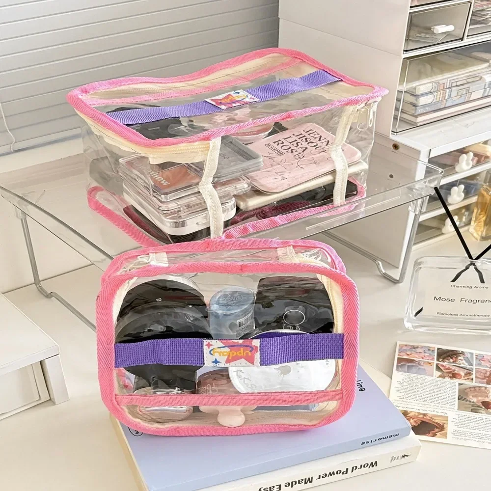 

New PVC Cosmetics Storage Bag Portable Waterproof Toiletries Bag Large Capacity Transparent Makeup Bag Outdoor