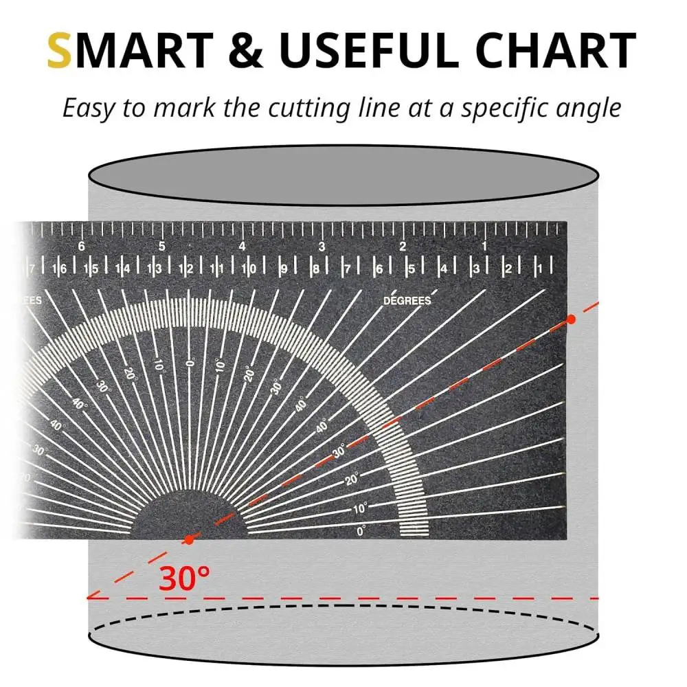 Flexible Pipe Marker Wrap Tool Free Circumferential Measuring Tape Professional Layout Gauge For Metal Tube