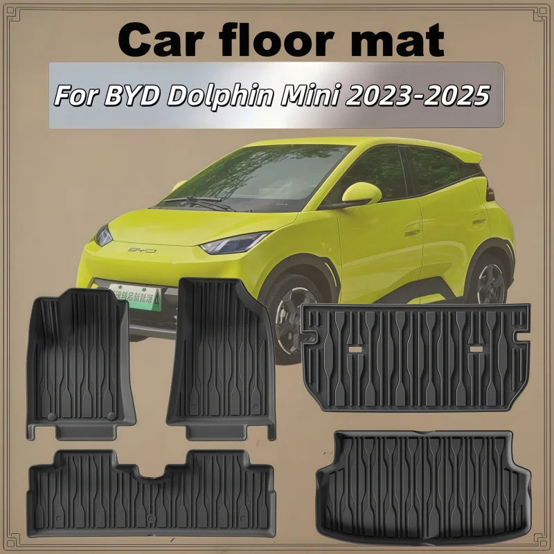 Für BYD Dolphin Mini Seagulls EV/Dolphin Surf 2023 2024 2025 Auto-Fußmatten für BYD Atto1 2025 TPE 3D Allwetter Schwarz (LHD RHD)