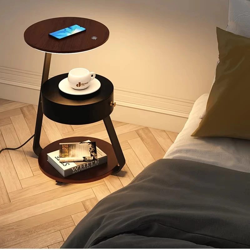Modern Creative LED Floor Lamp Shelf Bedroom Living Room Bedside Coffee Table Lighting Home Decor Storage