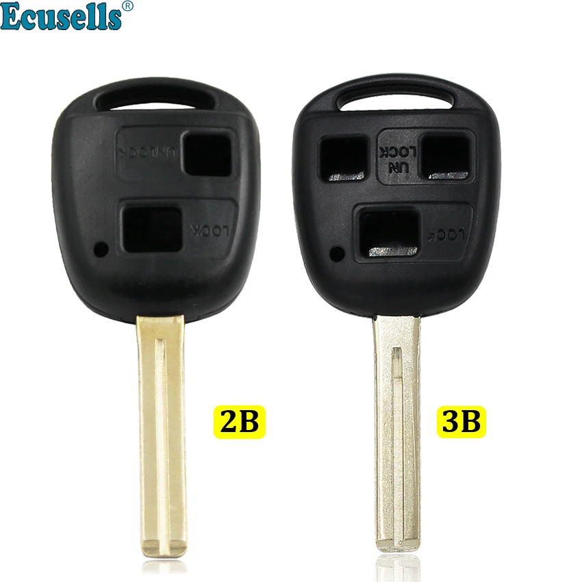 

2/3 button replacement blank remote key shell for Lexus RX300 LS400 LS430 ES330 SC430 IS300 LX470 RX330 RX350 GS300 TOY48 UNCUT