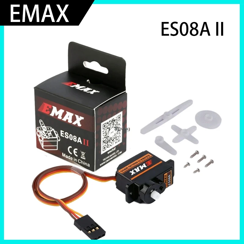 Futuro vôo emax es08a ii alta sensibilidade mini sub engrenagem de plástico servo analógico 1.8kg/seg para modelos rc helicóptero es08md es08ma