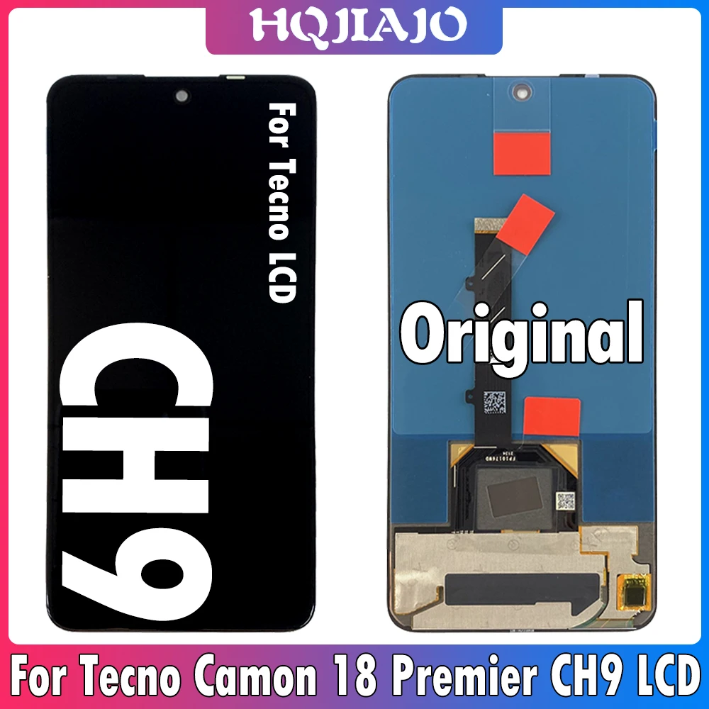 6.7inch Original For Tecno Camon 18 Premier Display Touch Screen Assembly Digitizer For Camon18 Premier CH9 LCD Display Parts