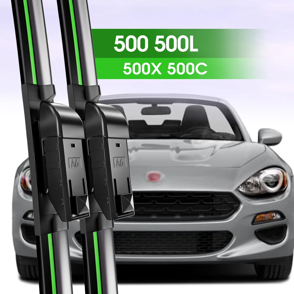 

2pcs Front Windshield Wiper Blades For Fiat 500 2007-2017 500L 2012-2022 500X 2014-2023 500C Windscreen Window Accessories