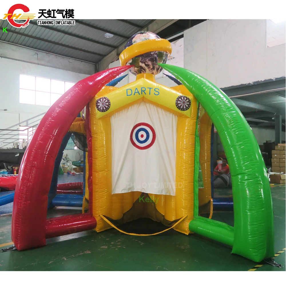 Interactive Carnival Multi-purpose Sport Hoop Booth 5 in 1 Shootout Basketball Inflatable Carnival Junior Sport Game