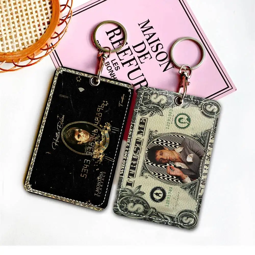 حاملي بطاقات سلسلة مفاتيح من فيلم Scarfac، سلاسل حلقية مفاتيح لبطاقات الائتمان وبطاقات الائتمان وبطاقات الهوية #4