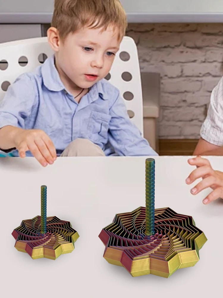Erweiterter sensorischer Fidget Star 3D-gedruckter Fraktal-Fidget-Sechskant mit Griffen, Stressabbau, sensorisches Spielzeug zur Stressabbau bei Kindern