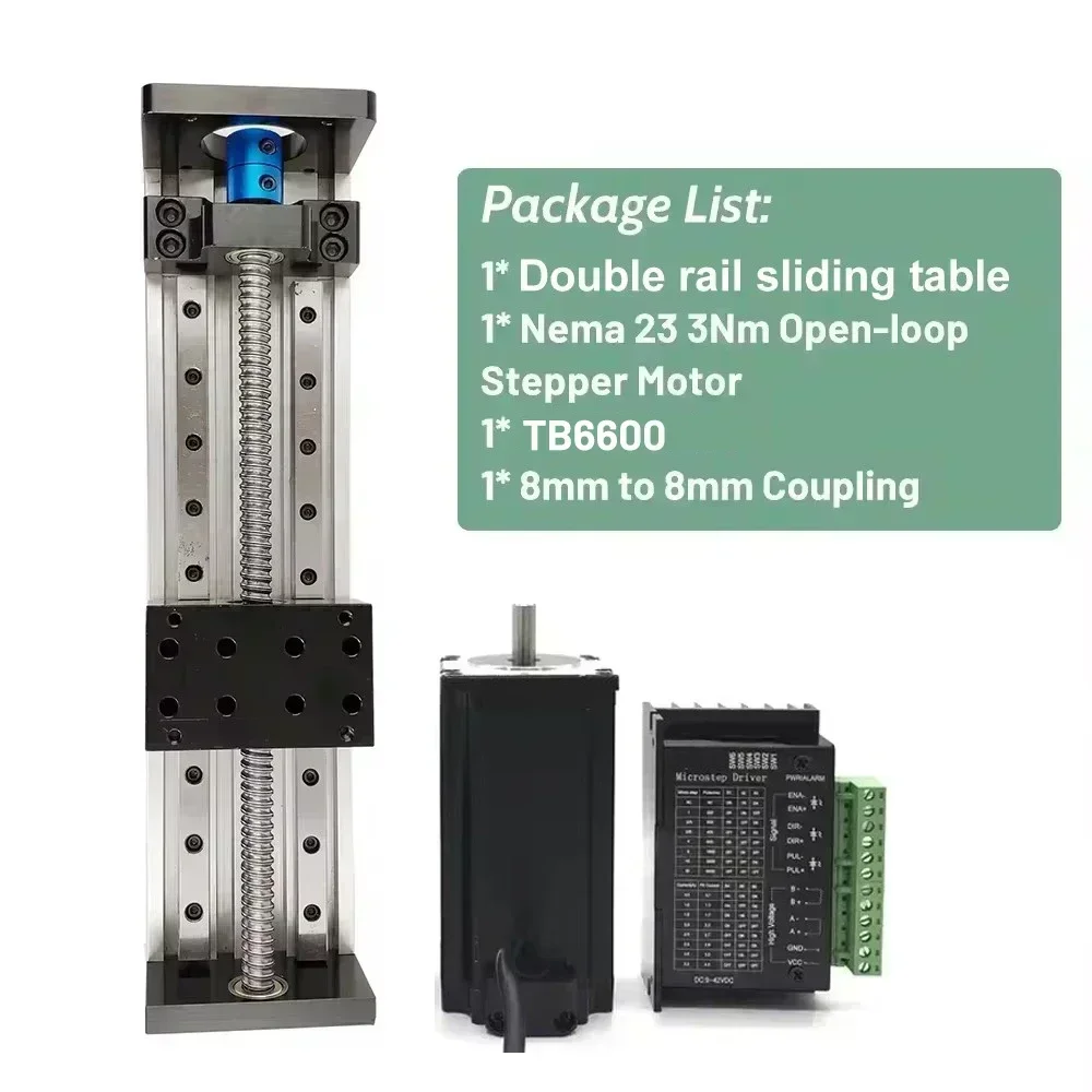 CNC Kogelomloopspindel Lineaire Railmotor Kit Schuiftafel SFU1605 Nema23 Motor Schuiftafel Lineaire Gids Podium XYZ As Bewegingsmodule