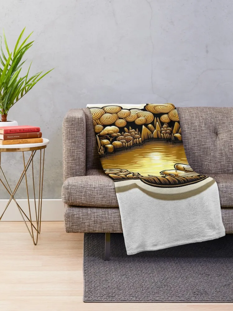 Lakeside Reflections: Capture the Tranquility of Golden Pond Throw Blanket Luxury Brand Tourist For Decorative Sofa Blankets