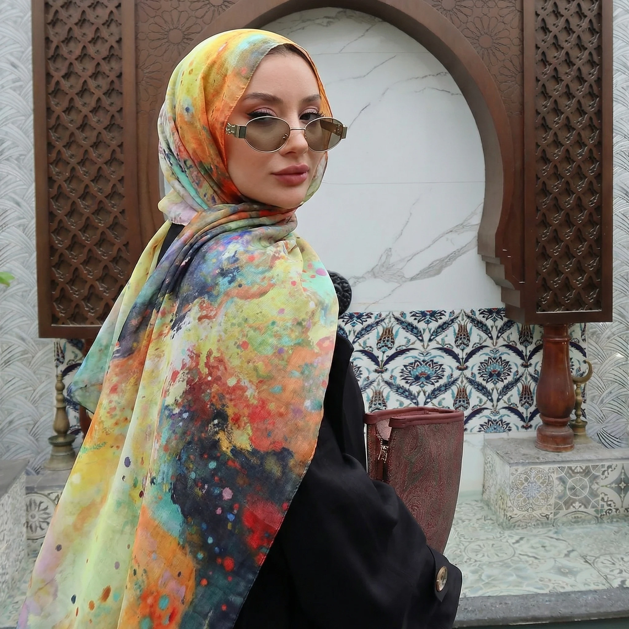 2026 Muslim Jersey Hijab Scarf printing Shawls Headscarf Foulard Femme Musulman Islam Arab Wrap Head Turban For Women Scarves