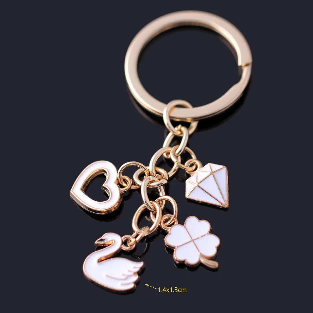 Fashion Keychains For Women Cute Love Heart Car Key Chains Friend Pendant Holder Charm Bag Accessories Jewelry Christmas Gifts