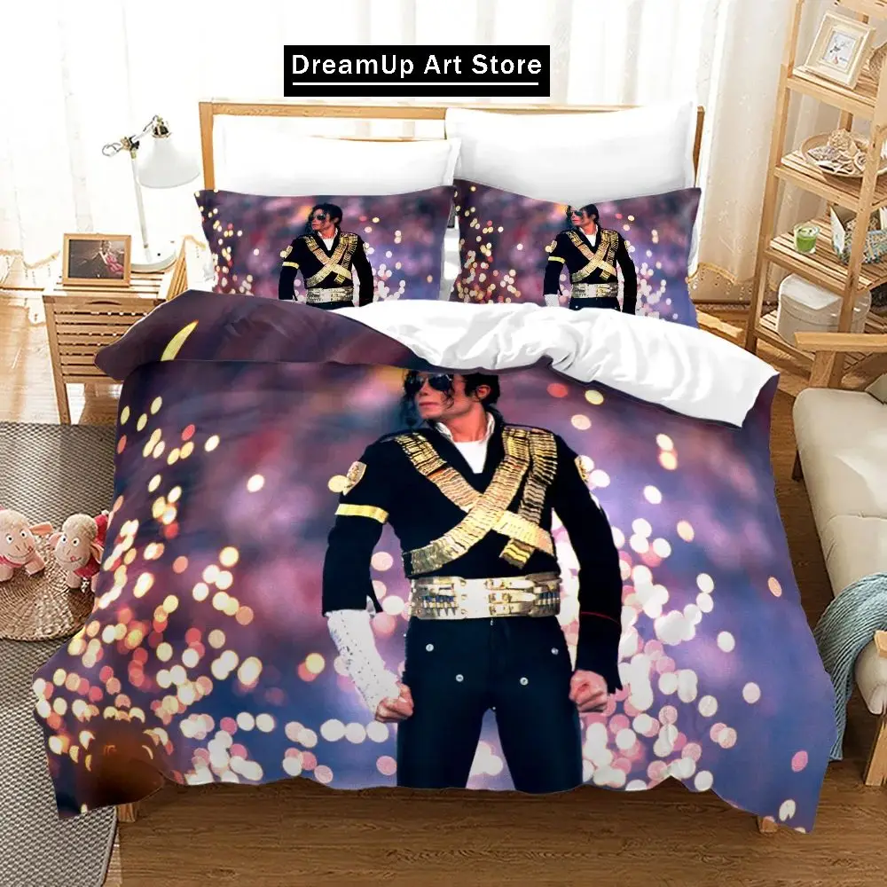 3D Print Fashion M-Michael Jackson Bedding Set Boys Girls Twin Queen King Size Duvet Cover Pillowcase Bed boys Adult Bedroom