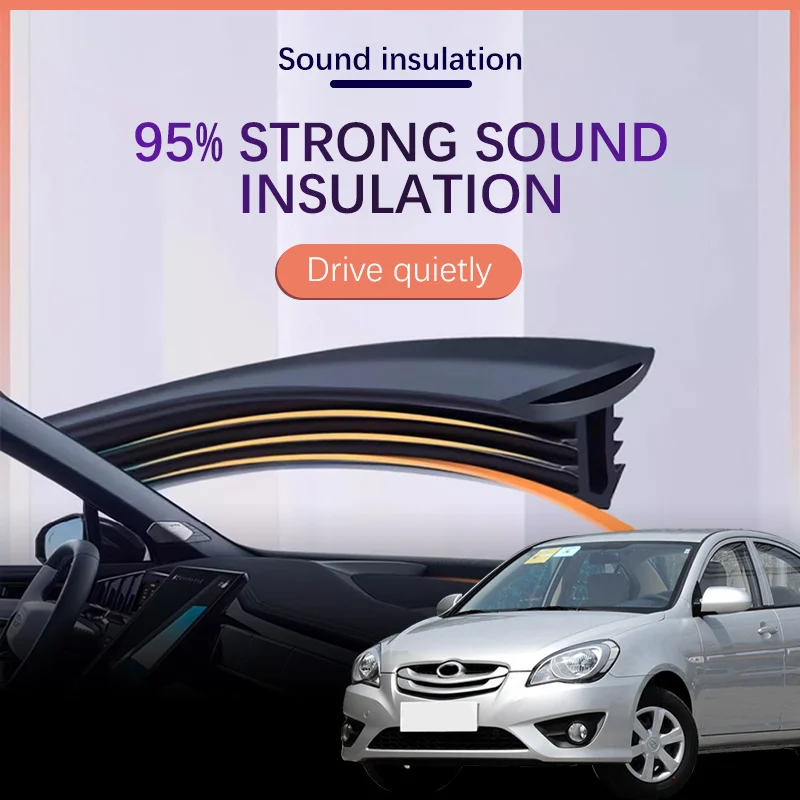 Car Dashboard Sealing Strip Interior Auto Noise Sound Insulation Rubber Trim Weatherstrip For Hyundai Accent tagaz 2 overseas
