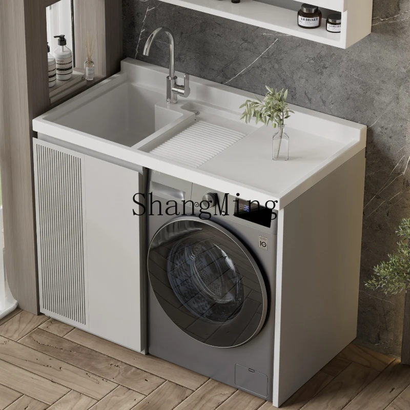 

ZYY стиральная машина для покраски из нержавеющей стали, встроенный шкаф, балконный шкаф для стирки, комбинация значного другого умывальника для стирки