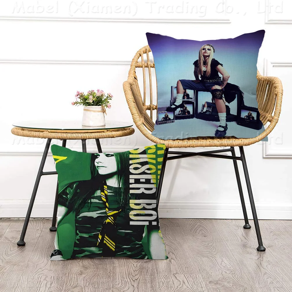 

Singer Avril Lavigne Cushion Cover Pillowcase Upholstery Sofa Throw Pillow Home Decor Pillowcas