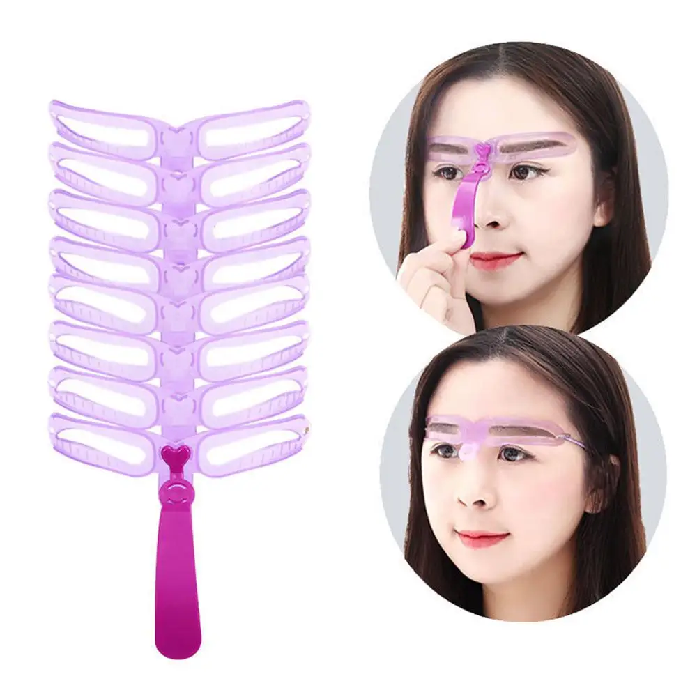 1~10PCS In 1 Reusable Stencil Beauty Makeup Brow Template Eyebrows Shape Set Eye Brow Makeup Tools and Accessories