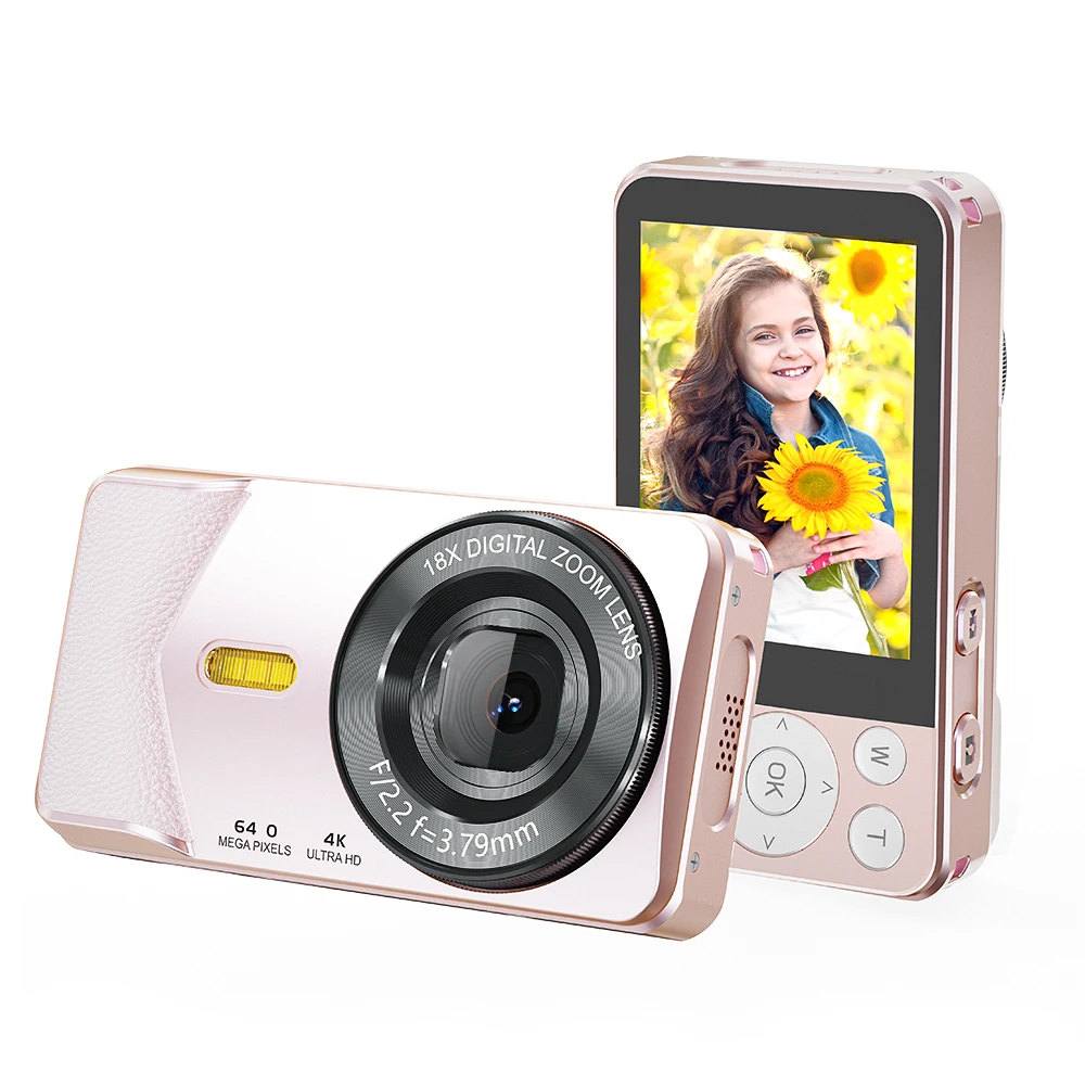 

Yaergor A59 4K Digital Camera Camcorder 2.8 inches Screen with 16x Zoom Compact Cameras 1080P for Kids Outdoor Gift
