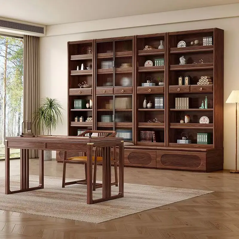Modern Design Bookshelf High Quality Durable Direct Export Solid Wood Bookcases for Bedroom Living Room School