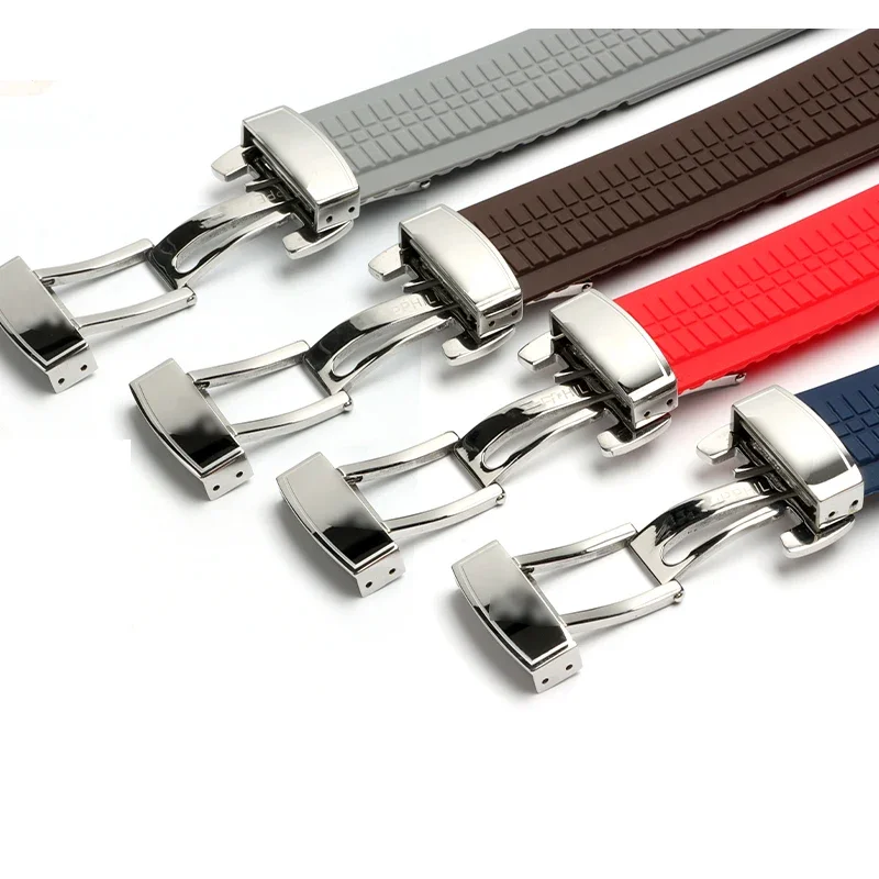 Cinturino per orologio in gomma morbida di alta qualità Aquanaut adatto per Patek Philippe Silicone 5164A 5167A 5168A cinturino per orologio con fibbia pieghevole 21mm