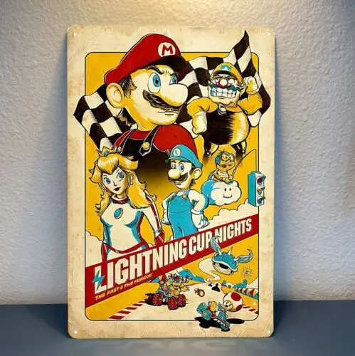 Super Kart Retro Video Game Metal Poster Tin Sign 20*30cm