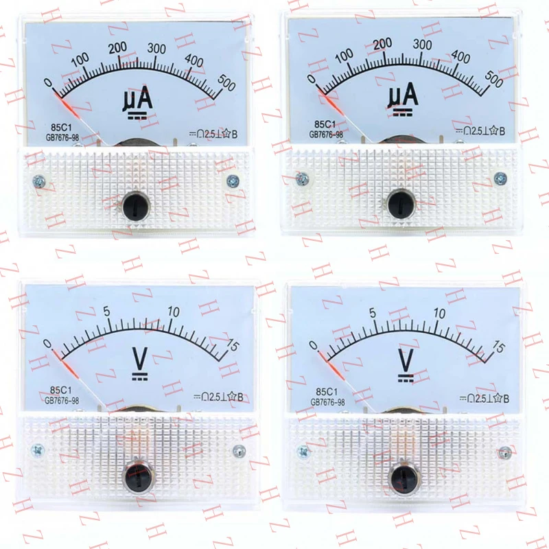 

U+ 50uA-30A DC Ammeter 5V-300V DC/AC Voltmeter 85C1/85L1 Analog Panel Meter 65x56mm（Minimum order 10 pieces）