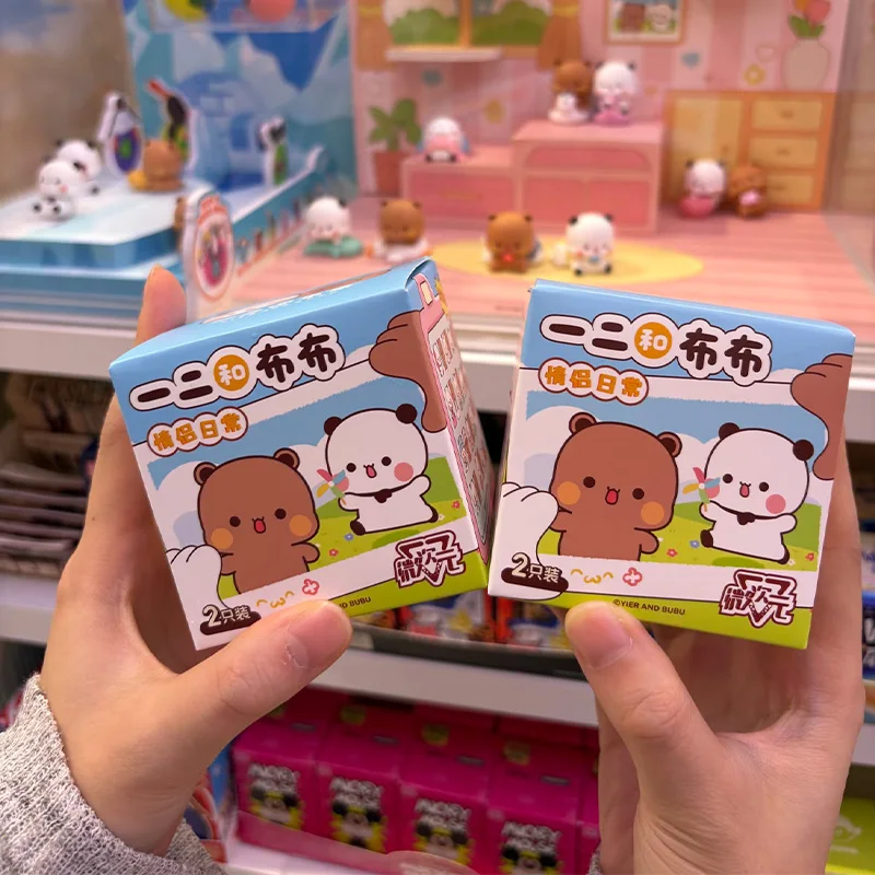 V3 신제품 오리지널 부부 팬더 커플 데일리 시리즈 블라인드 박스 3.0 부부 랜덤 블라인드 박스 인형 수집용 장난감 선물