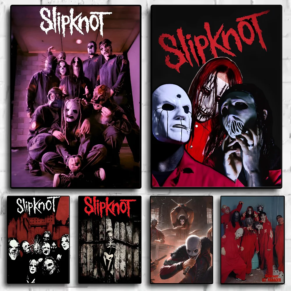 Rock S-Slipknot Band Poster HD art sticky wall waterproof home living room bedroom bar aesthetic decoration