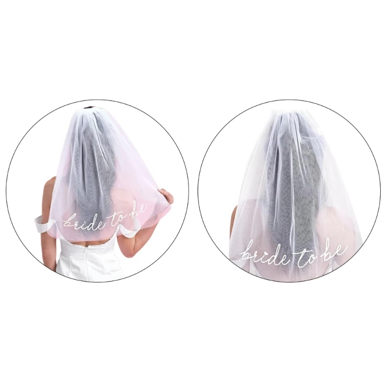 White Bridal Veil Wedding Short Veil with Comb Engagement Veil Bride Celebration DropShipping