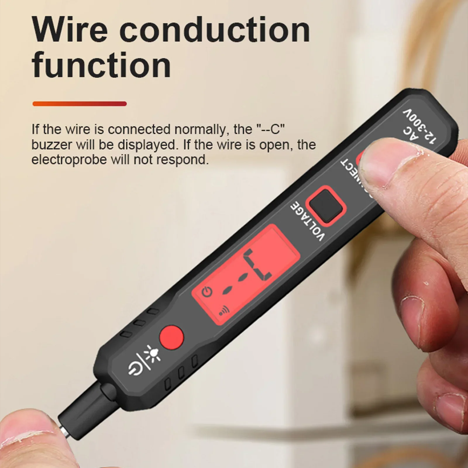 Small and lightweight AC voltage detection instrument HT89 Automatically distinguish zero live lines or find breakpoints