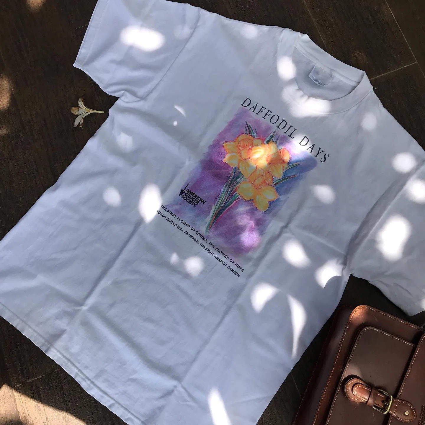 Summer Healing Floral Bouquet Sweet Little White Loose Sleeve T-Shirt Cotton Breathable Skin-Friendly round Neck Plant Floral...