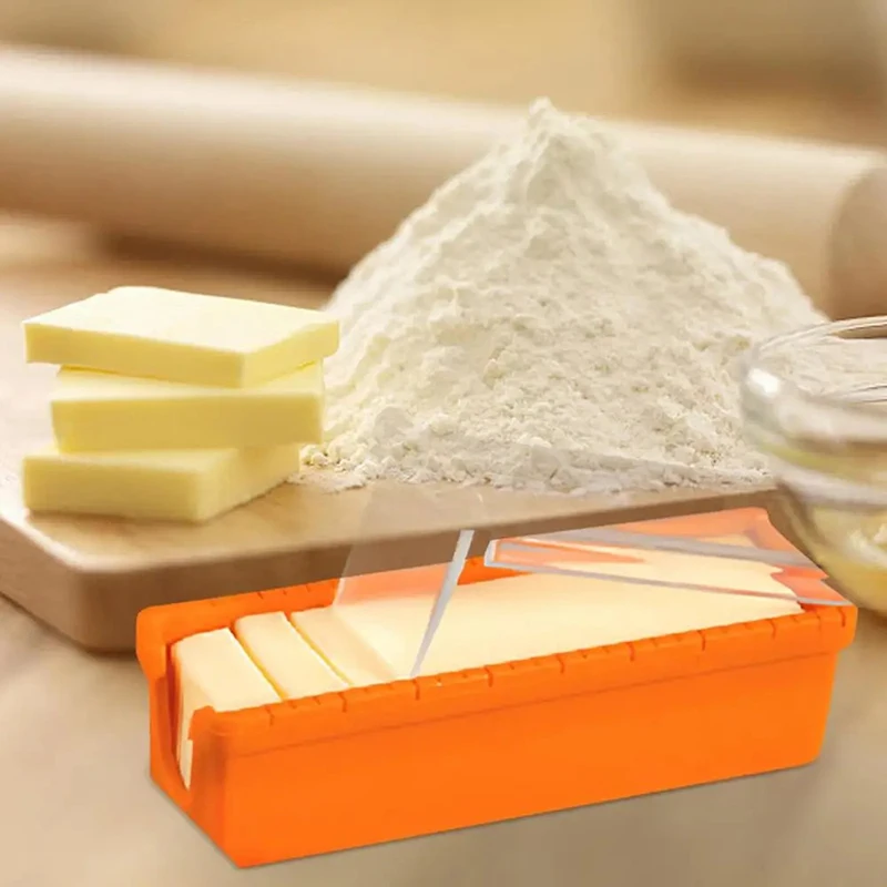 Silicone Butter Cutter Slicer Cheese Tools Butter Keeper Container Box Multifunction Box Kitchen Storage Accessories